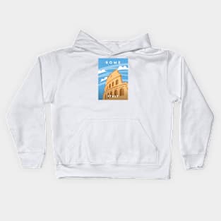 Rome, Italy. Retro travel minimalist poster Kids Hoodie